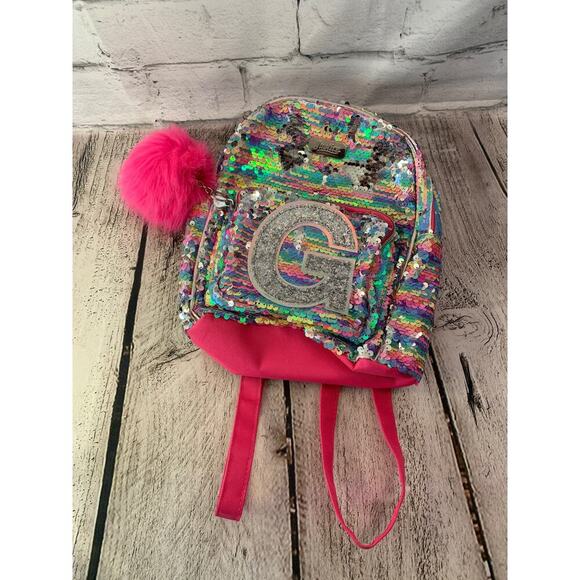 JUSTICE Girl’s Flip Sequin Initial “G” Mini Backpack - Picture 1 of 8